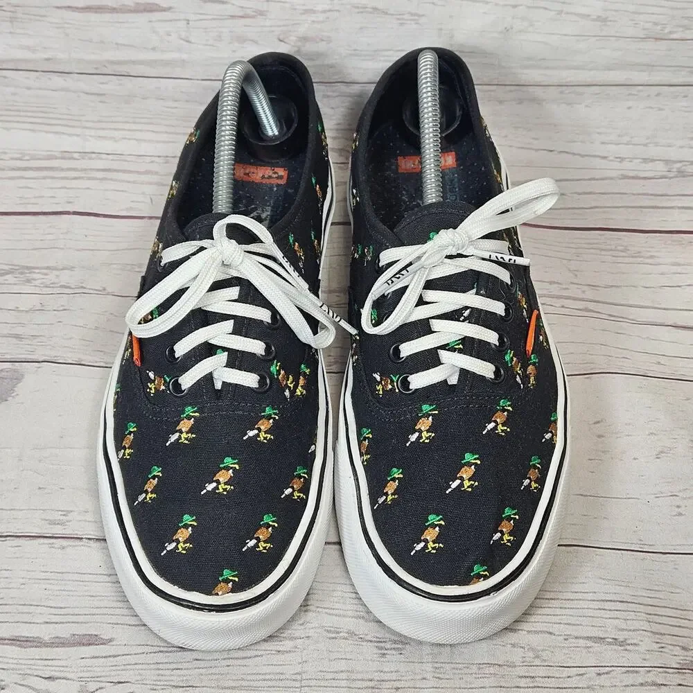 Vans Authentic Men's 9 Black Duck Print UltraCush Skate Casual Shoes